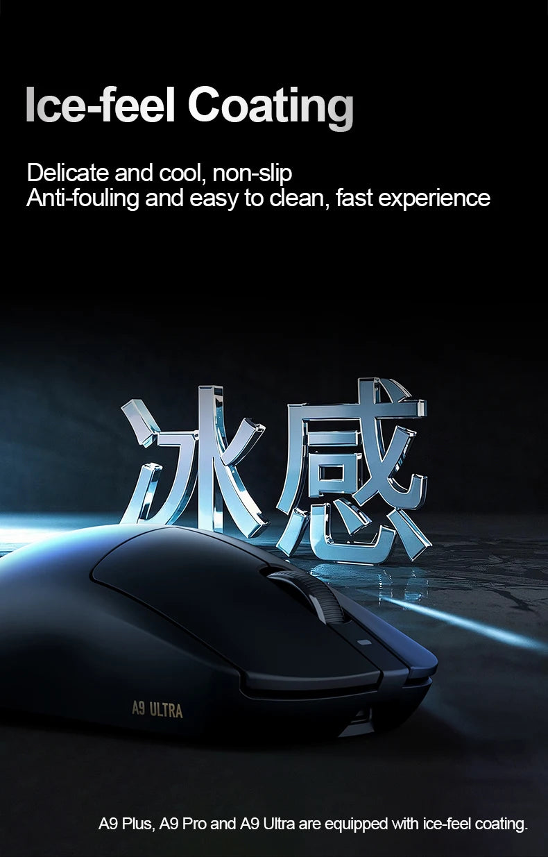ATK Dragonfly A9 Ultra bežični gaming miš PAW3950 ultra lagan, tromodalni, ergonomski e-sports miš za igrače FPS igara A9 SE Plus