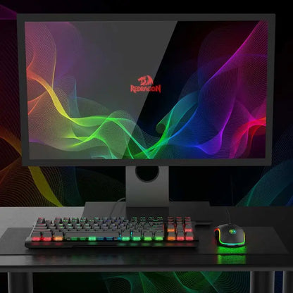 Mouse da gaming per PC Redragon M711 cablato, 7 pulsanti programmabili, RGB personalizzabile, 10,000 DPI, ergonomico