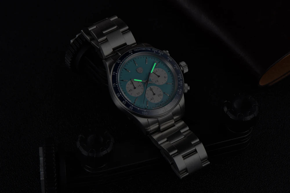 Rolls Timi Panda Men’s Watches – Quartz chronograph, luxury model, sapphire crystal with anti-reflective coating, water-resistant, sporty style