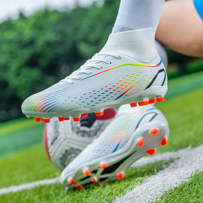 Nuove scarpe da calcio da uomo per erba, traspiranti e morbide, scarpe da calcio outdoor con tacchetti lunghi, comode scarpe sportive da allenamento da uomo