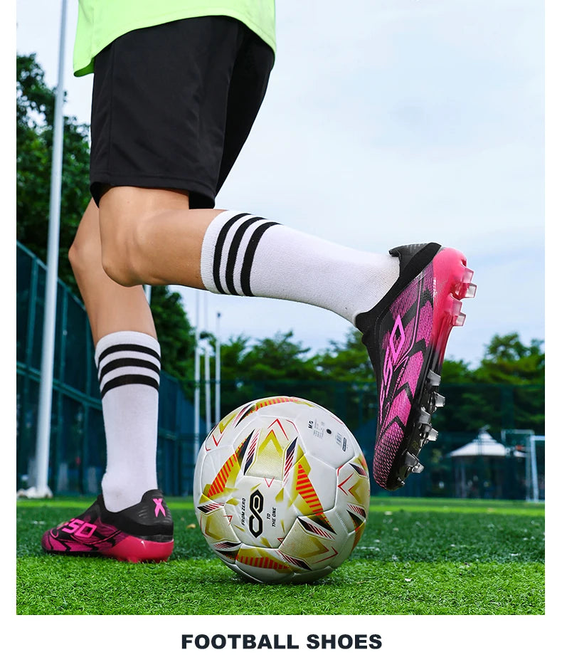 New Men's Football Boots Non-Slip Boys Outdoor Hot-Selling Soccer Shoes Grass Match Sneakers High-Quality Cleats High-Top Lightweight