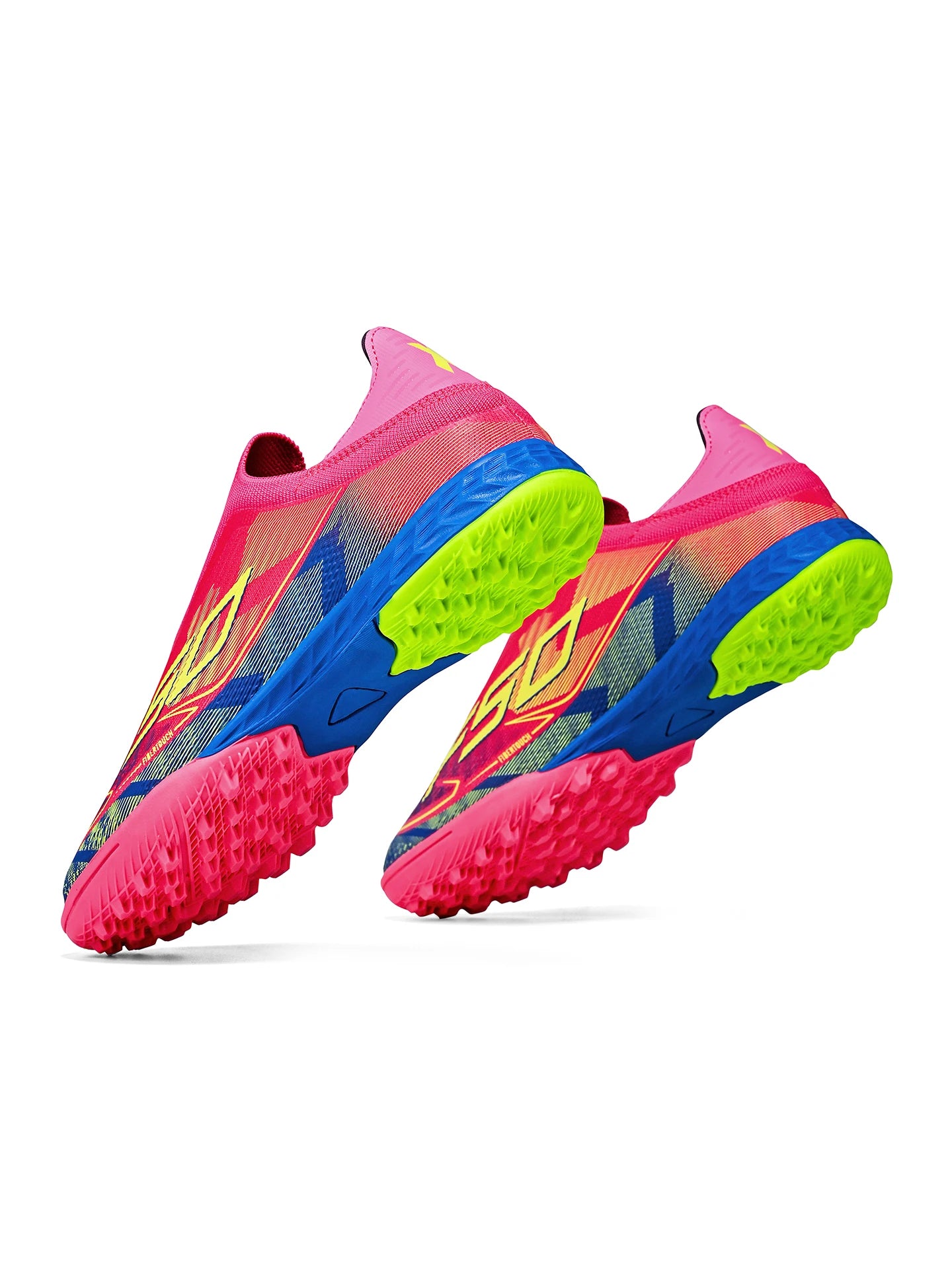 TF Soccer Cleats Men Women Kids PU Synthetic Upper Rubber Outsole Wear-Resistant Non-Slip Training Shoes