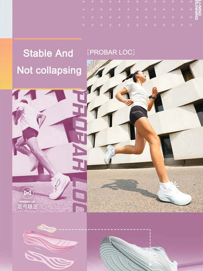 Li-Ning Women's YUEYING 5 Optimized Cushion Running Shoes with Wide Toe Box TEMPO BOUNCE Reflective LiNing Sneakers ARHW004