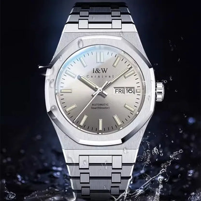 CARNIVAL Mens Mechanical Watch Brand Luxury Sapphire NH36 Movement Automatic Wrist Watches 50m Waterproof for Men Reloj Hombre