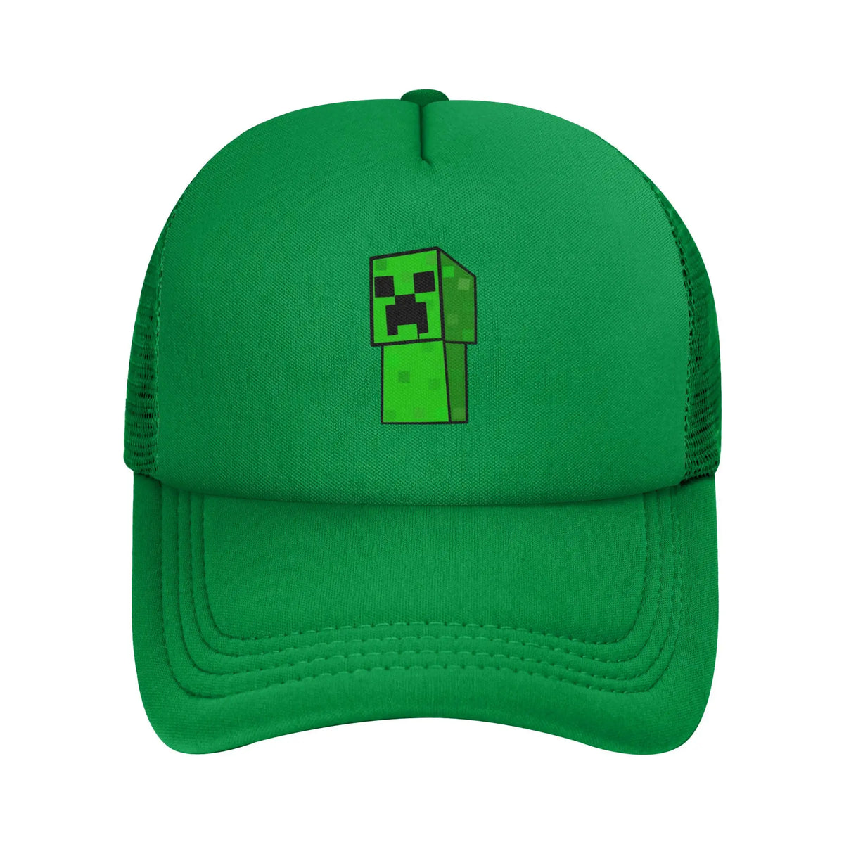 Voksen Creepers Zombie fjendtlig mob-karakter Trucker-kasket Mesh-baseballkasket Polyesterhat Solkasket Justerbare golfkasketter Sommer