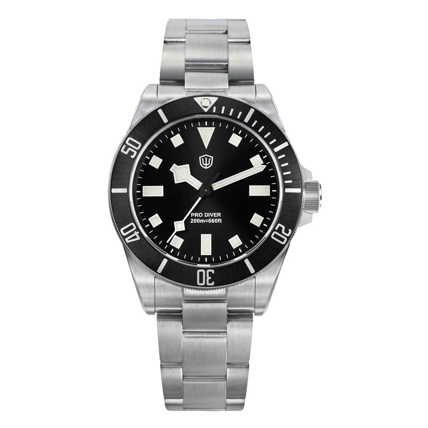Watchdives WD1969 PRO Men Quartz Watch Sapphire Crystal Luminous Waterproof VH31Sweep Seconds Movement Stainless Steel Watches