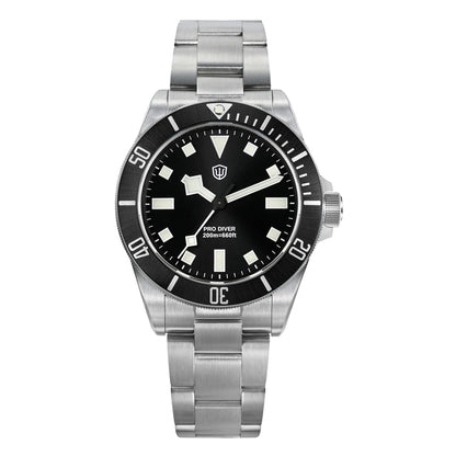Watchdives WD1969 PRO Men Quartz Watch Sapphire Crystal Luminous Waterproof VH31Sweep Seconds Movement Stainless Steel Watches