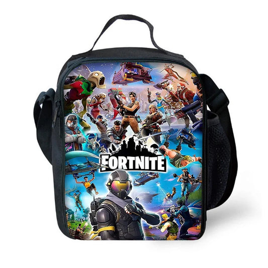 Child Insulated Large Capacity Bag for Boy Girl Student Hot Game Outdoor Picnic Resuable Thermal Cooler Lunch Box F-FortniteS