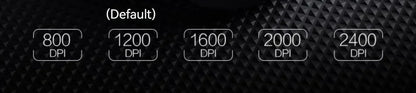 Inphic A9 Pro gamingmus med tre tilstande, farverig lysguide, strømindikator, justerbar DPI, makrodriver, ergonomisk, 12800DPI