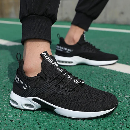 Sommer herresko i mesh, afslappede sportssko, forår/sommer-sko, tennis, letvægts-vandresko, sorte sneakers, populært produkt