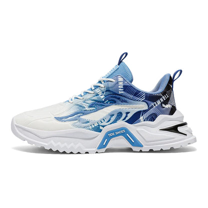 Men Sports Shoes Fashion Lace Up Versatile Non Slip Thick Soled Teenagers Daily Wear Comfortable Casual Running Shoes for Men