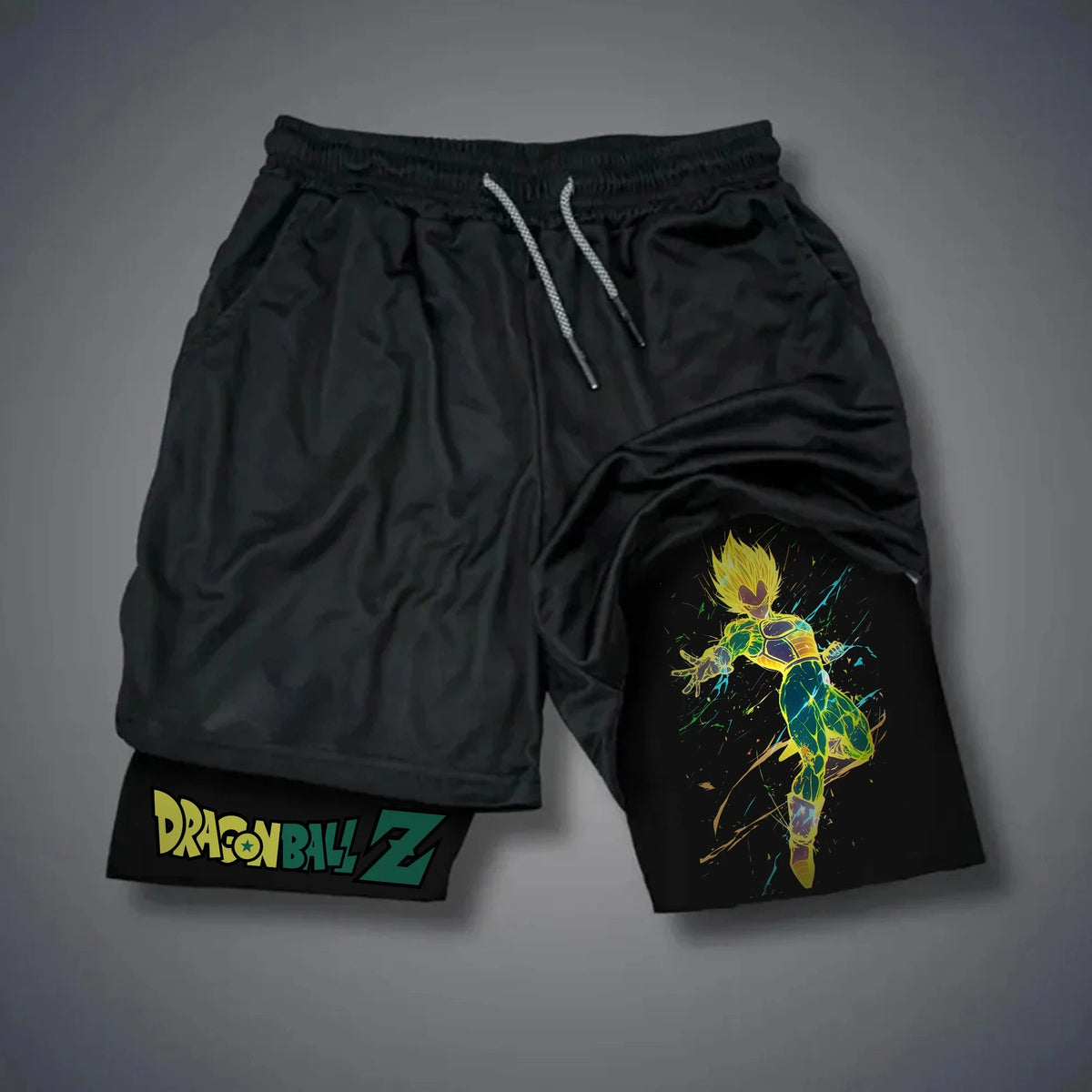25-26 Summer Dragon Ball Vegeta Anime Peripheral Double-layer Shorts American Men's Comfortable and Breathable Sports Pants