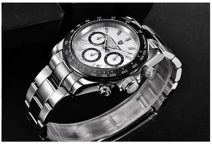 montre chronographe pour homme PAGANI DESIGN– Montre-bracelet à quartz de luxe, lumineuse et étanche.