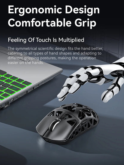 ATTACK SHARK R3 Gaming Mouse Magnesium Alloy Honeycomb, Ultra-Lightweight 8K Hz, PAW3395 Sensor, 26000 DPI, Ergonomic Shell