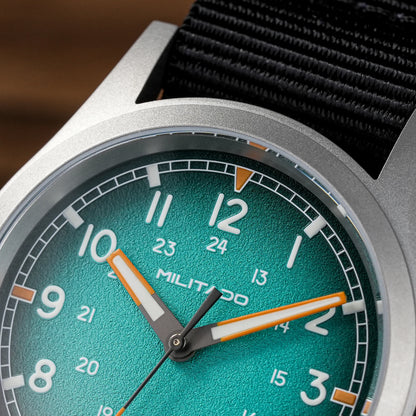 ML24 Field Watch Mens 38mm Vintage Military Style VH31 Sweep Quartz Domed Sapphire Super C3 Lume 316L Steel 100M