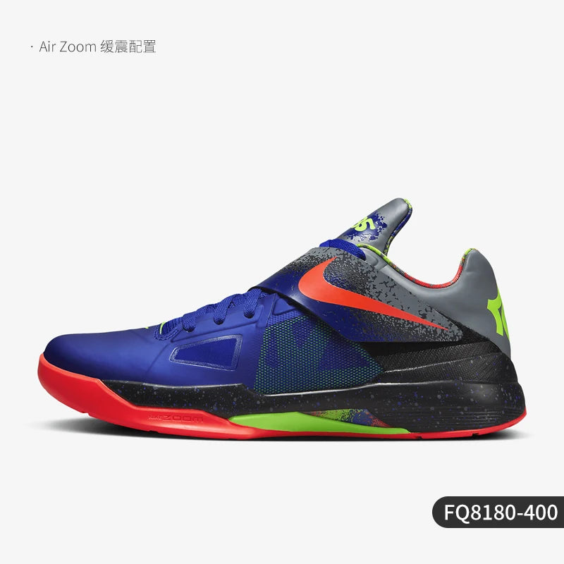 Nike KD 4 NERF auténticas para hombre, zapatillas de baloncesto bajas prácticas con amortiguación FQ8180-400
