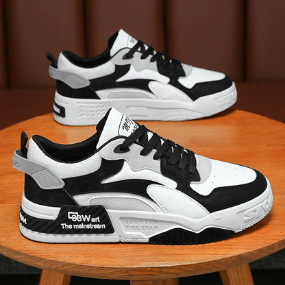Pantofi sport noi de toamnă pentru bărbați, pantofi confortabili cu platformă pentru bărbați, tendință 2023, pantofi vulcanizați cu șireturi, sneakers casual albi, zapatillas