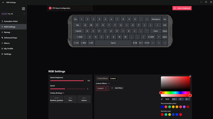 Teclado Gaming Mecânico DarkBeacon Flux 68 HE com Switches Magnéticos Hot Swappable, USB-C com Fio, RGB, Layout 65%